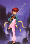 Ranma chan with a sword.